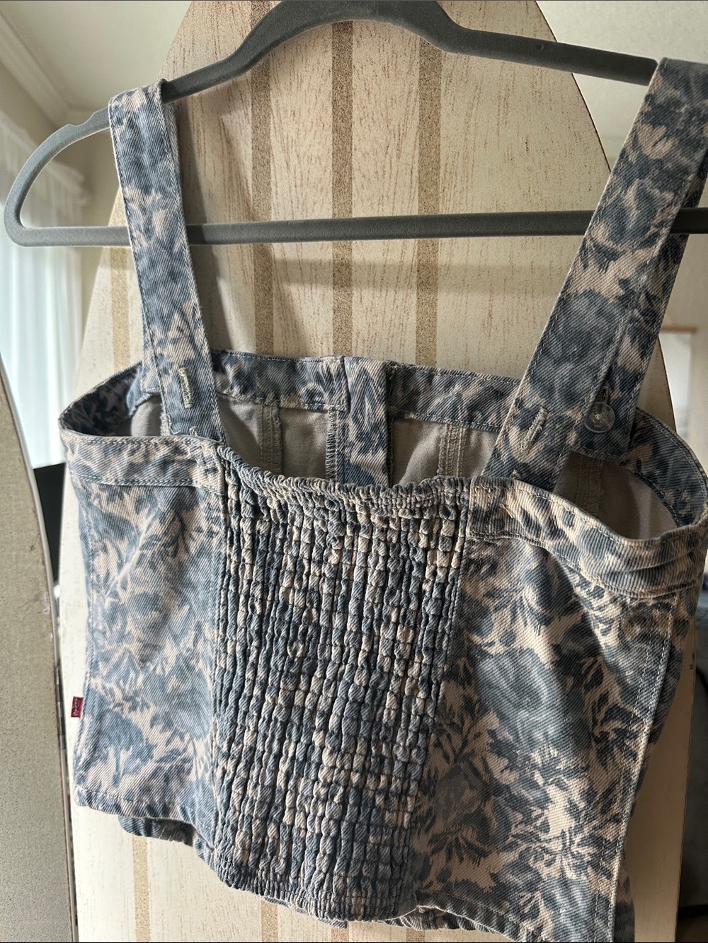 NWT Levi's Floral Print Denim Bustier - Picture 5 of 5